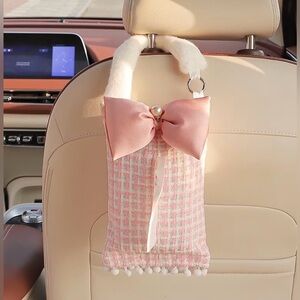 Hanging Tissue Pouch/Holder -Perfect for Home, Office & Car